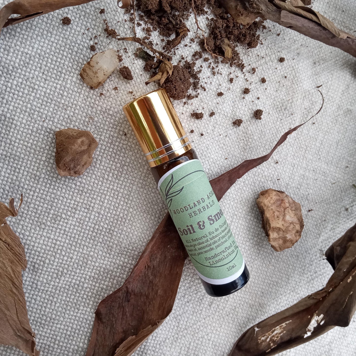 Soil & Smoke Essential Oil Cologne Roll-On for Men with Tobacco, Patchouli, and Cedarwood - Natural Fragrance Roller - Birthday Gift for Him