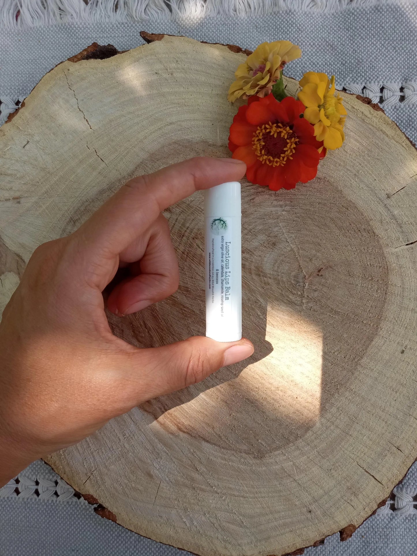 Calendula Chamomile Lip Balm: Natural Beeswax & Rosehip Seed Oil