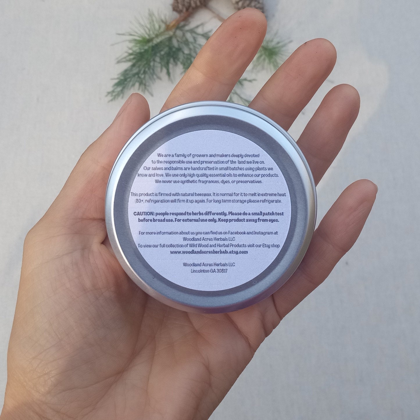Strong Sinus Salve with Pine Sap, Bee Balm, Peppermint, Eucalyptus & Thyme - Natural Chemical-Free Herbal Chest Rub - Stuffy Nose Relief