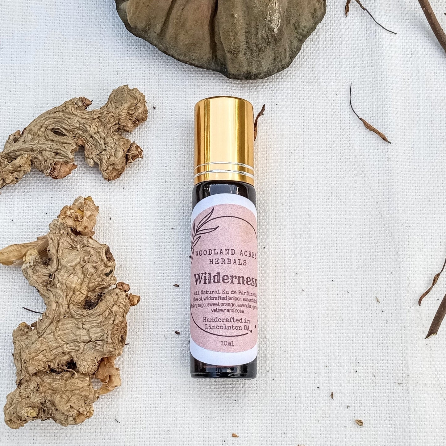 Wilderness - Geranium Essential Oil Perfume Roll-On with Orange & Clary Sage for Women - Natural Scented Body Oil Roller - Fragrance Gifts