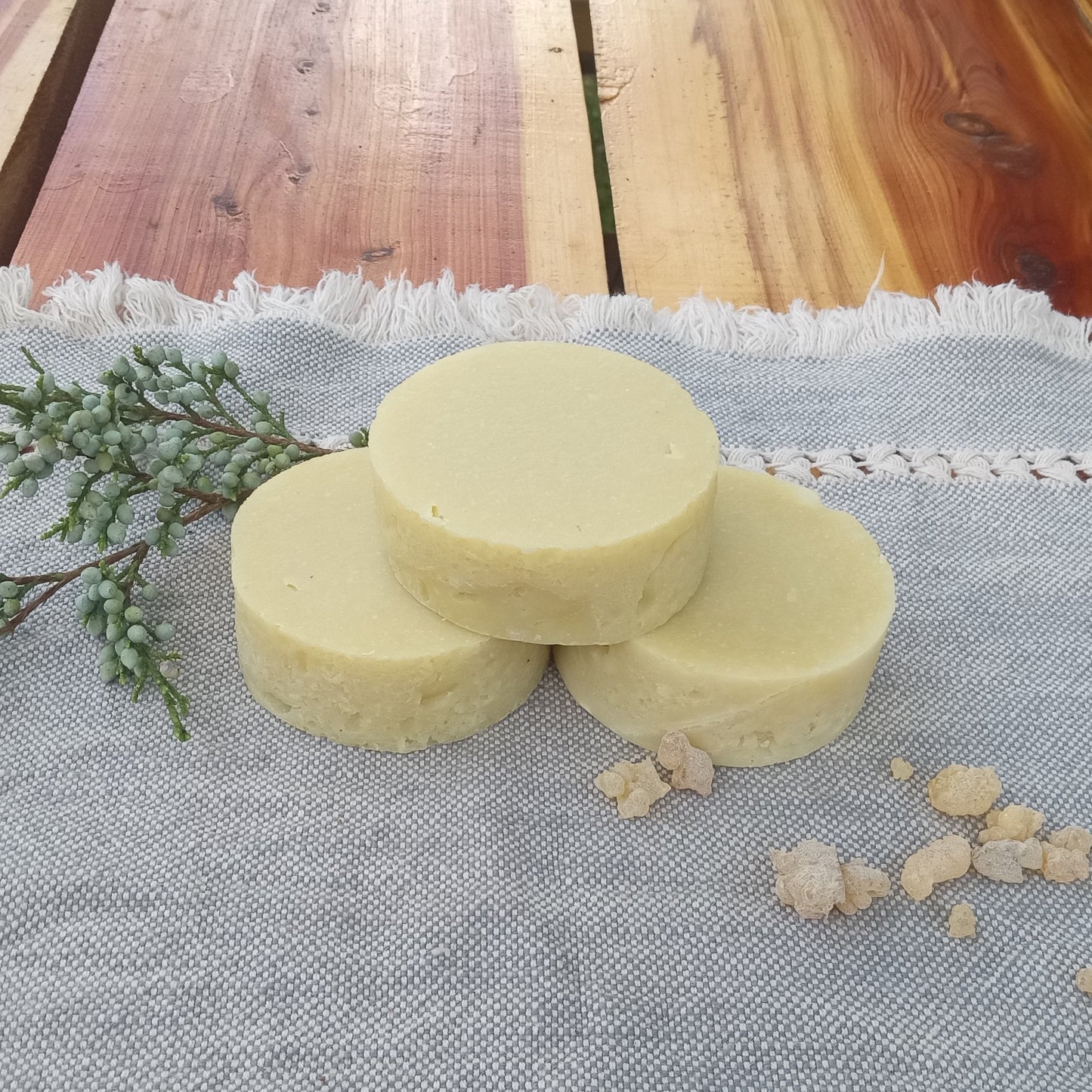 Evergreen Glade - Frankincense Infused Olive Oil & Shea Butter Soap Scented with Cypress Essential Oil - Natural Handmade Chemical-Free Bar Soap for Guys