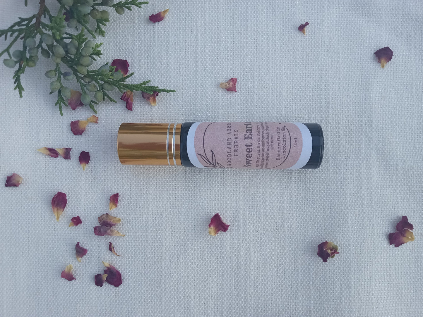 Sweet Earth Patchouli Essential Oil Cologne Roll-On with Juniper Berries & Grapefruit - Natural Fragrance Roller - Plant Based Perfume