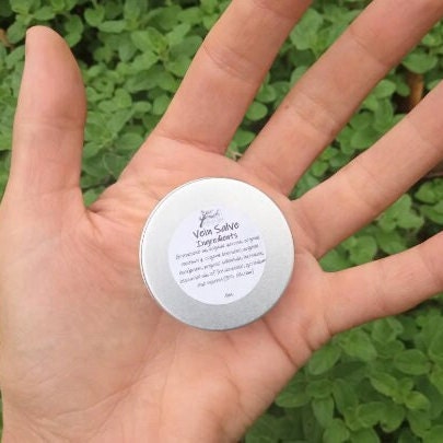 Vein Salve with Yarrow, Calendula, Cypress & Geranium - Herbal Toning Ointment - Gifts under 30 for Her - Natural Hemorrhoid Relief