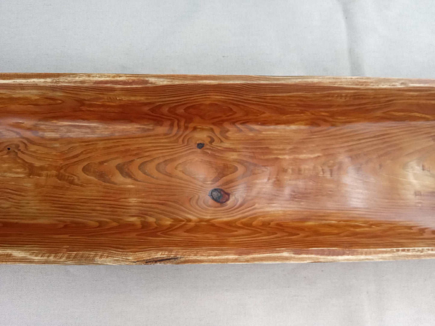 Extra Long Handmade Wooden Trough - Rustic Pine Wood Centerpiece for the Table - 58" Hand Carved Trencher - Unique Country Farmhouse Decor