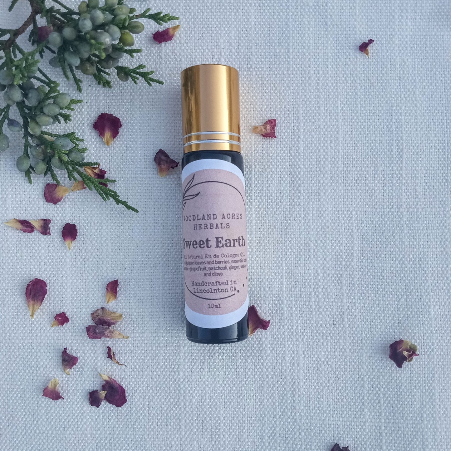 Sweet Earth Patchouli Essential Oil Cologne Roll-On with Juniper Berries & Grapefruit - Natural Fragrance Roller - Plant Based Perfume