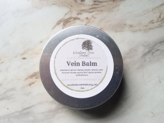 Vein Salve with Yarrow, Calendula, Cypress & Geranium - Herbal Toning Ointment - Gifts under 30 for Her - Natural Hemorrhoid Relief