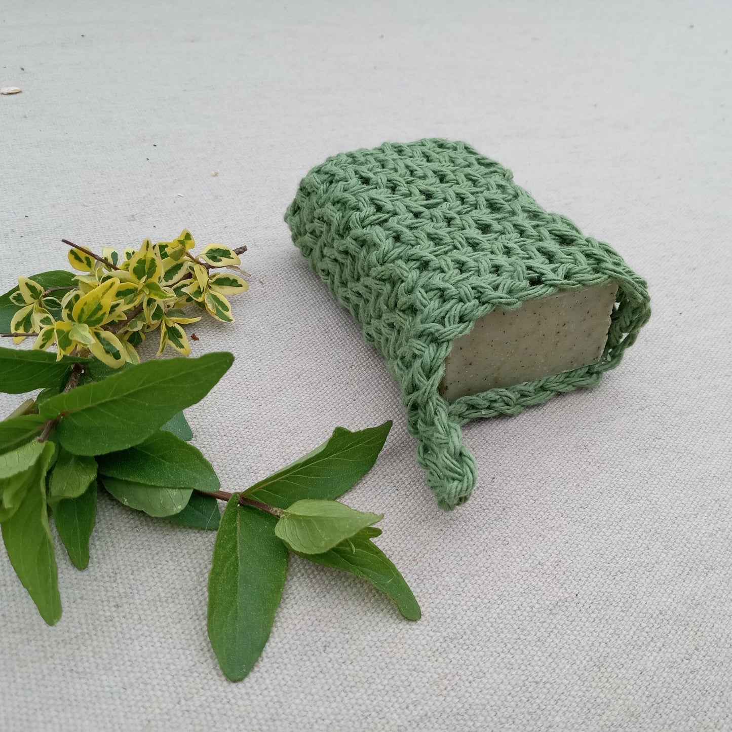 Handmade Cotton Soap Sack - Natural Shower Scrubby for Eco-Friendly Bathing - Crochet Soap Saver - Cute Bathroom Accessories - Washcloths