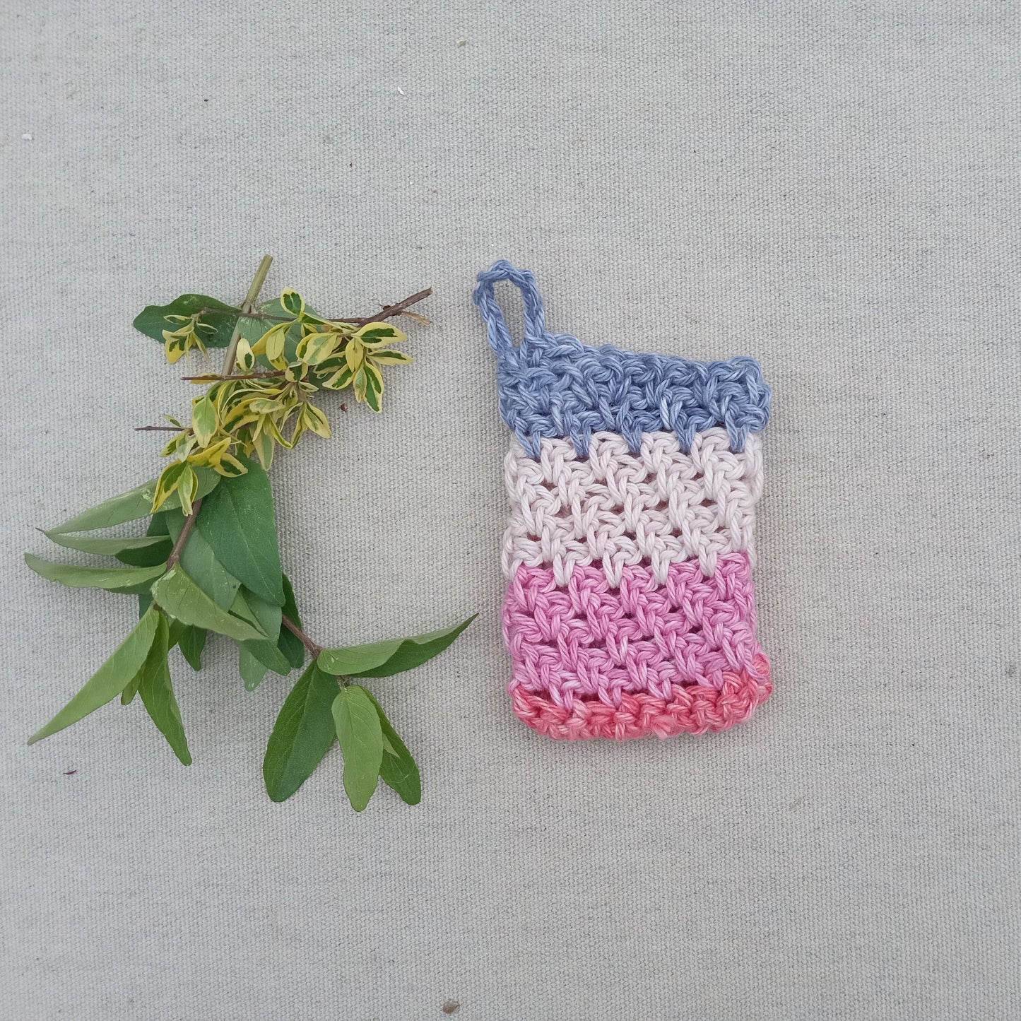 Handmade Cotton Soap Sack - Natural Shower Scrubby for Eco-Friendly Bathing - Crochet Soap Saver - Cute Bathroom Accessories - Washcloths