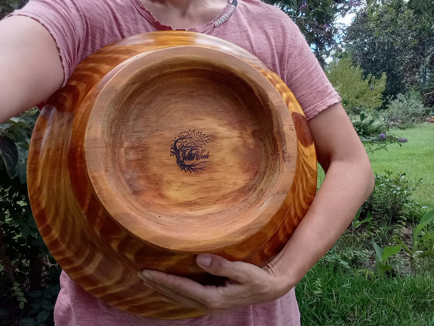 Colorful Wood Decor Bowl - Pine Pedestal Bowl - Turned Wood Bowls - Elegant Table Art - Artistic Home Accents - Handmade Wooden Bowl