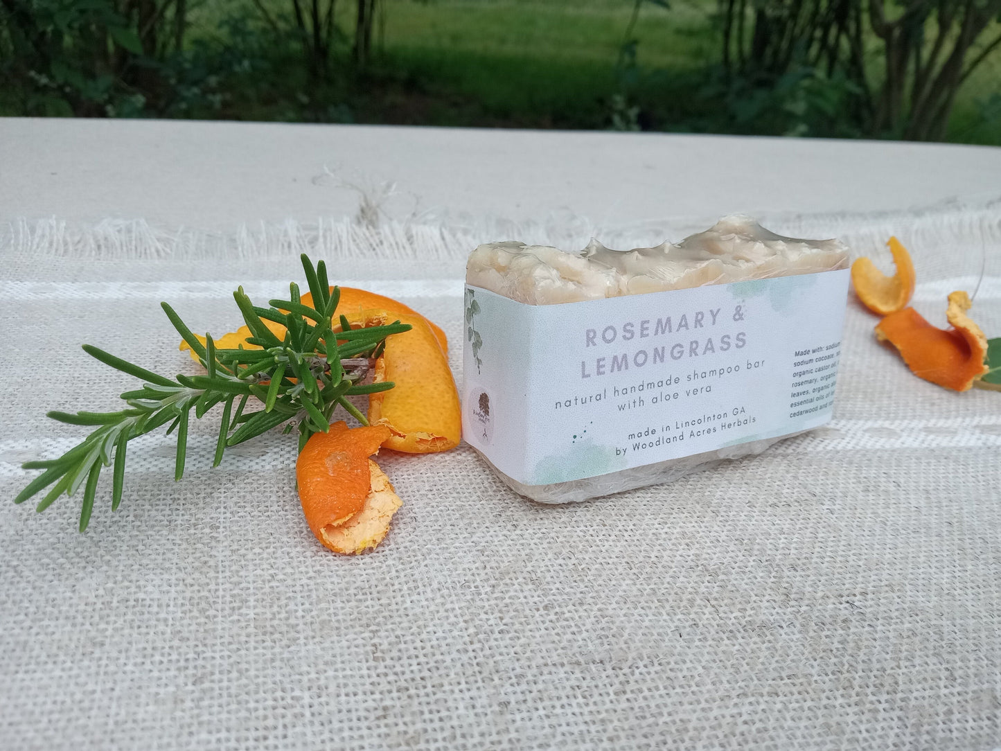 Castor Oil Shampoo Bar with Rosemary & Aloe Handcrafted with Tallow and Herb Infused Olive Oil - Natural Chemical-Free Shampoo