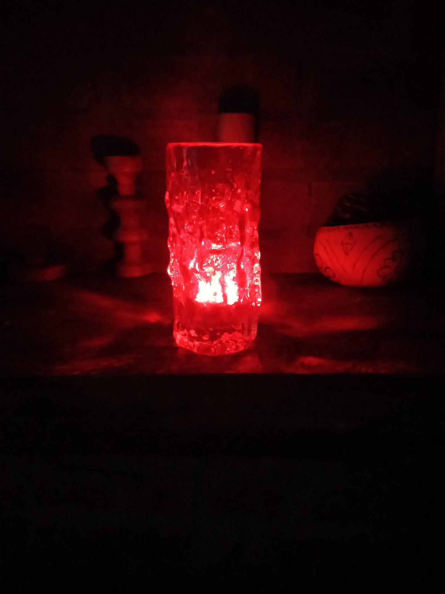 8oz Beeswax Candle in Red Glass Blown Cup - Long-lasting Essential Oil Candle with Cedarwood & Clove - Handcrafted Natural Wax Candle Gift