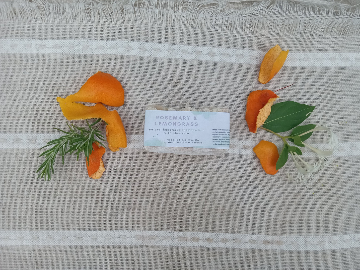 Castor Oil Shampoo Bar with Rosemary & Aloe Handcrafted with Tallow and Herb Infused Olive Oil - Natural Chemical-Free Shampoo