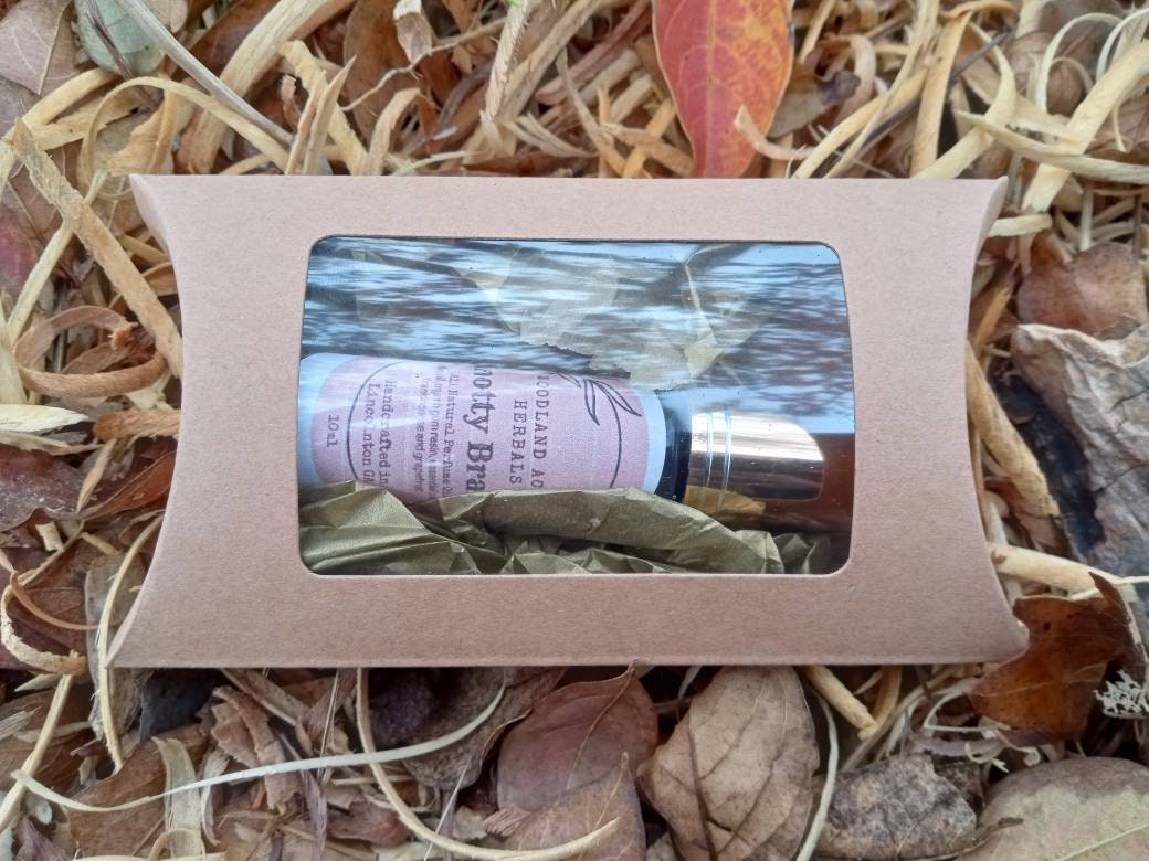 Smoky Bush - Patchouli Rose Perfume Roller with Orange Essential Oil for Women - Scented Body Oil Roll-On - Natural Fragrance Gift for Her