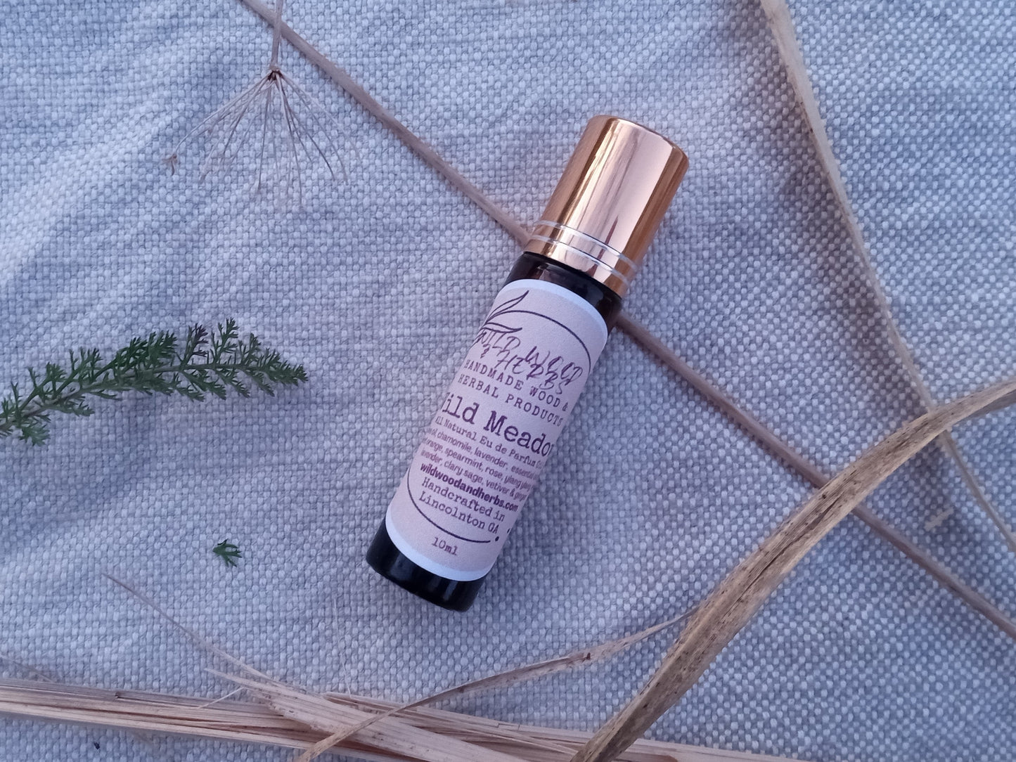 Wild Meadow Perfume Oil with Orange & Spearmint Essential Oils, Ylang Ylang, Rose, Vetiver and Ginger - Natural Every Day Fragrance for Her