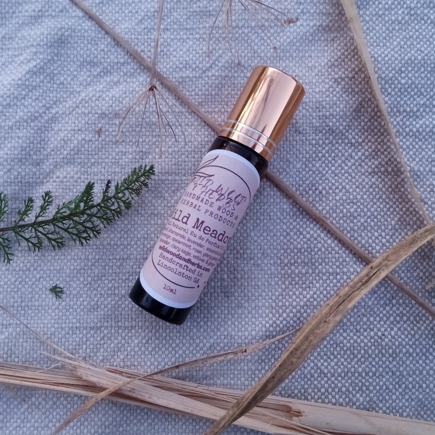 Wild Meadow Perfume Oil with Orange & Spearmint Essential Oils, Ylang Ylang, Rose, Vetiver and Ginger - Natural Every Day Fragrance for Her