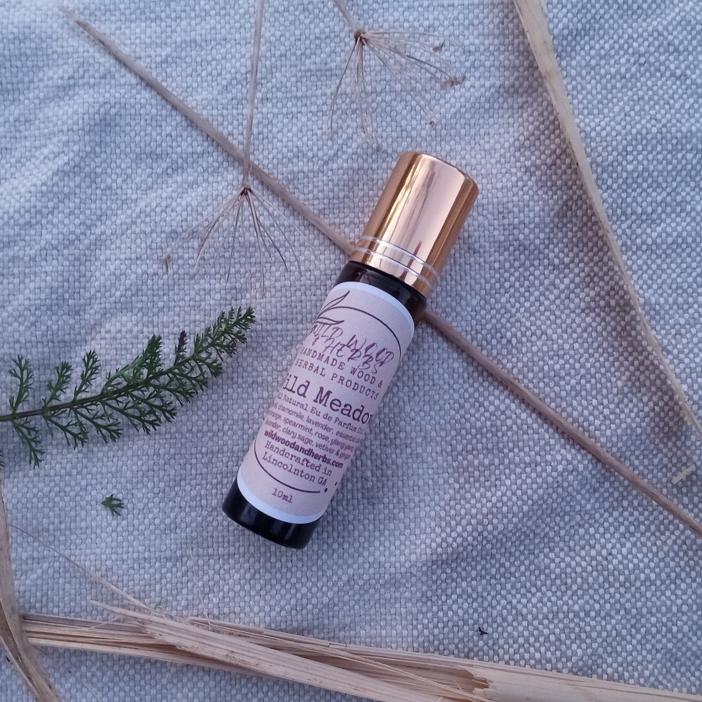 Wild Meadow Perfume Oil with Orange & Spearmint Essential Oils, Ylang Ylang, Rose, Vetiver and Ginger - Natural Every Day Fragrance for Her