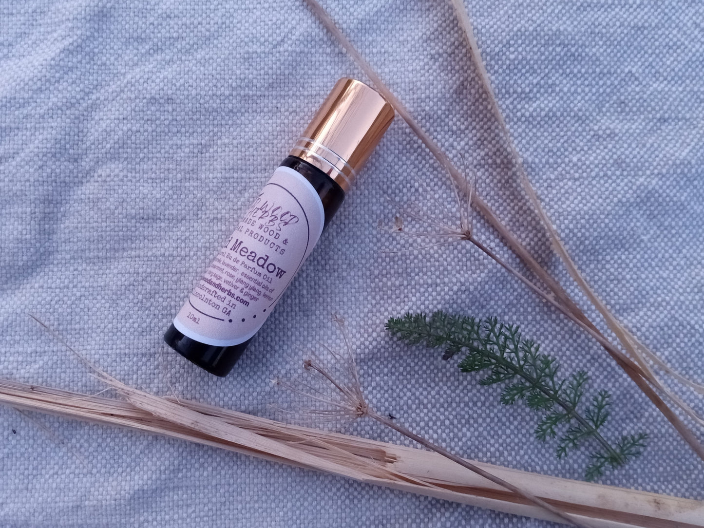 Wild Meadow Perfume Oil with Orange & Spearmint Essential Oils, Ylang Ylang, Rose, Vetiver and Ginger - Natural Every Day Fragrance for Her