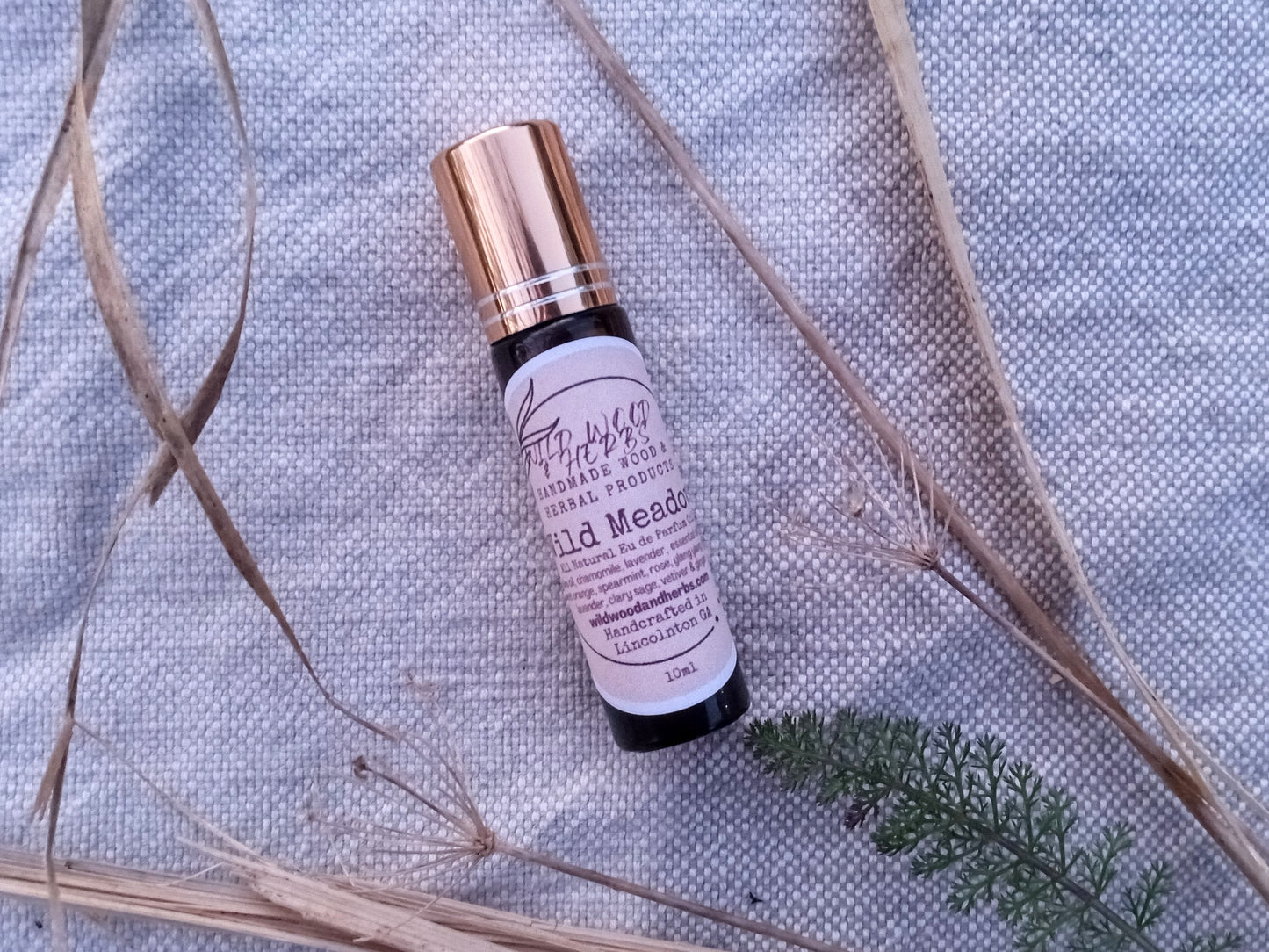 Wild Meadow Perfume Oil with Orange & Spearmint Essential Oils, Ylang Ylang, Rose, Vetiver and Ginger - Natural Every Day Fragrance for Her