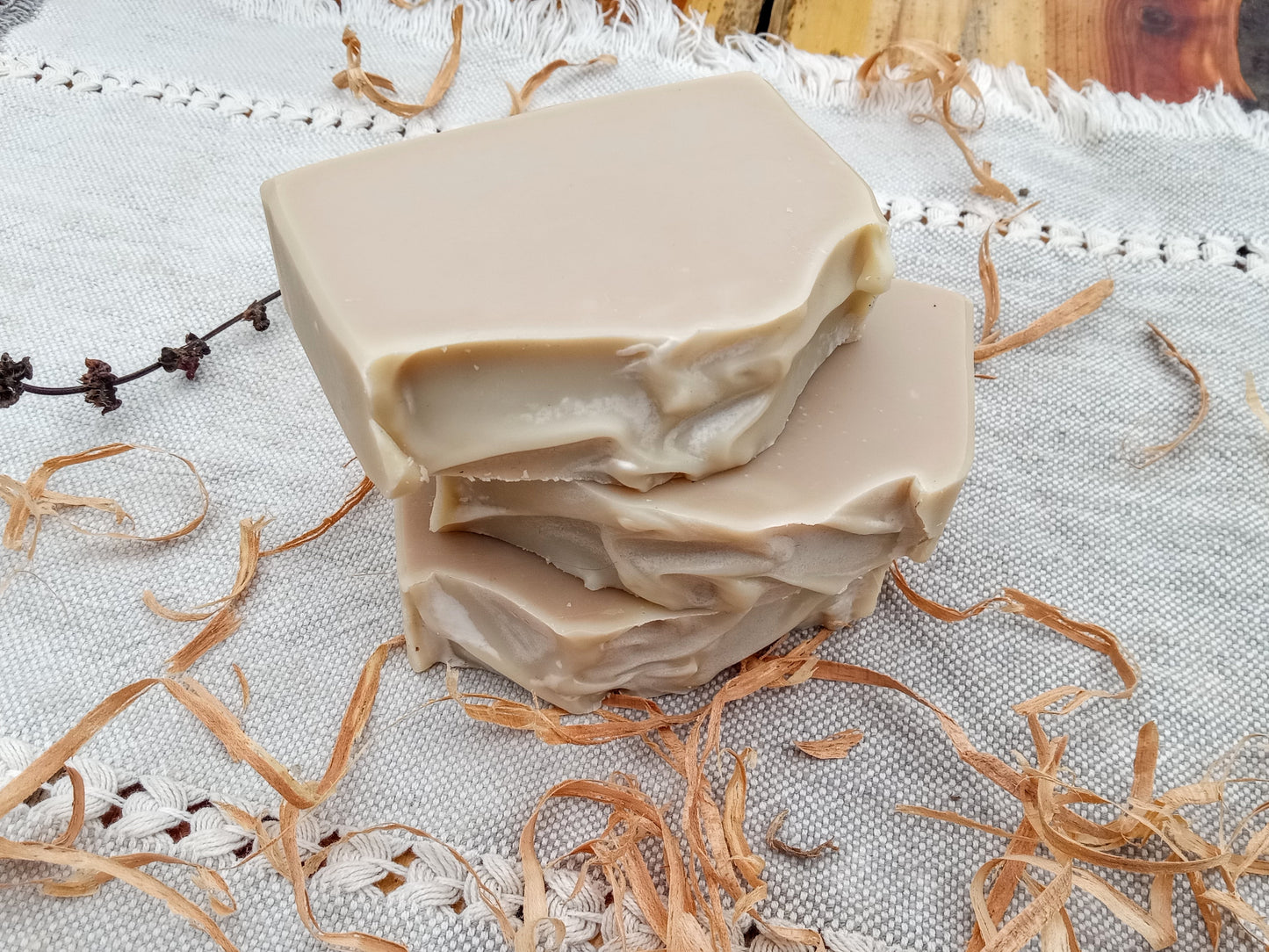 King's Palace - Nettle Infused Basil & Cedarwood Essential Oil Soap made with Tallow, Shea Butter and Castor Oil - Coconut-Free 5oz Natural Soap for Guys