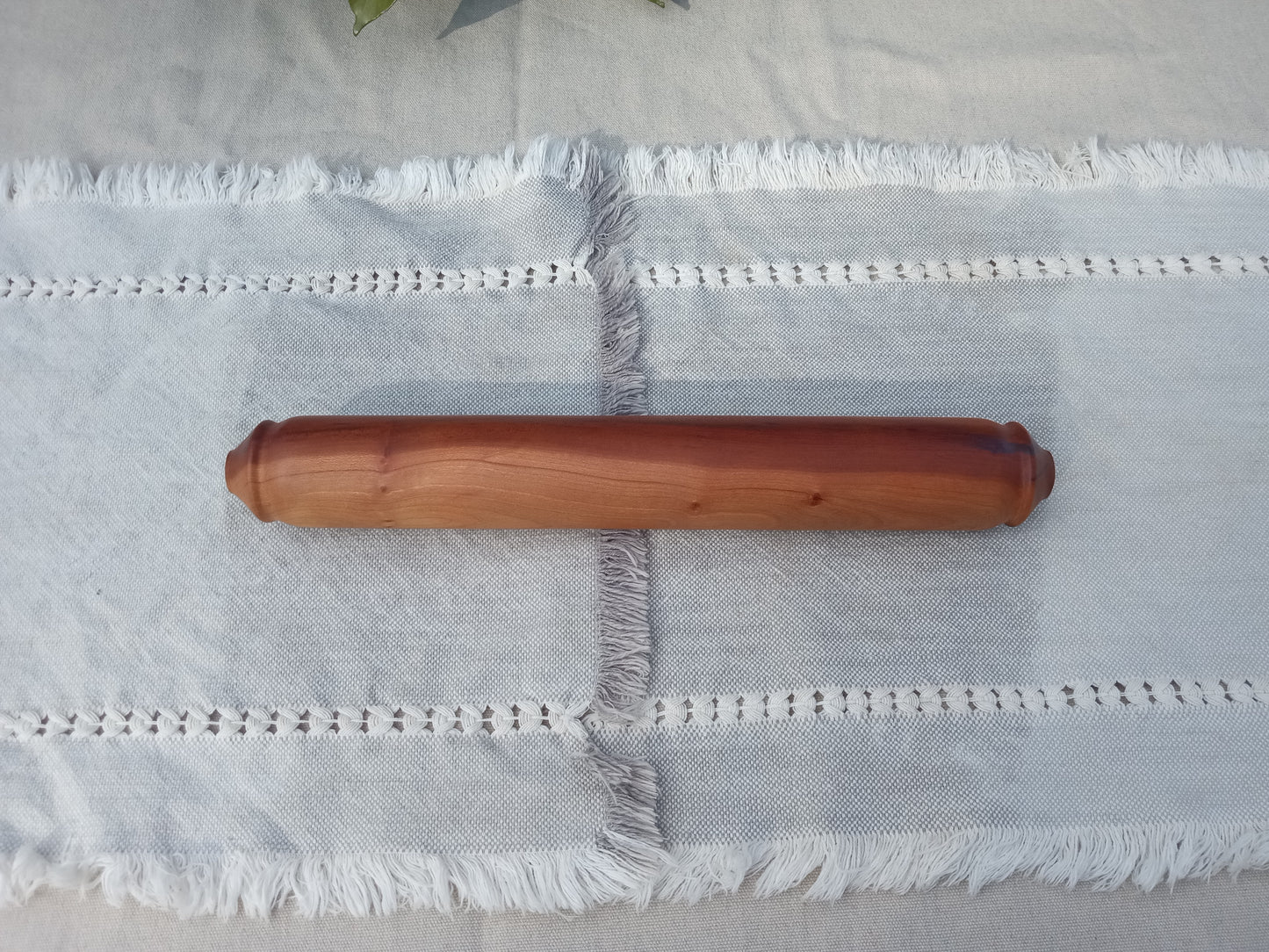 Handmade Wooden Rolling Pin - 14" Cherry Wood Roller - Unique Wood Gift for the Chef