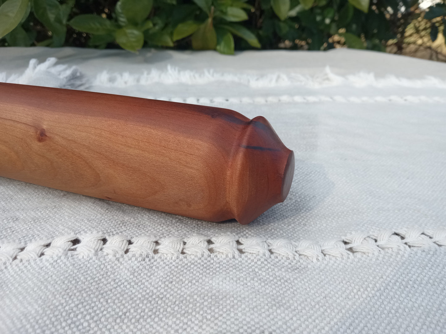 Handmade Wooden Rolling Pin - 14" Cherry Wood Roller - Unique Wood Gift for the Chef