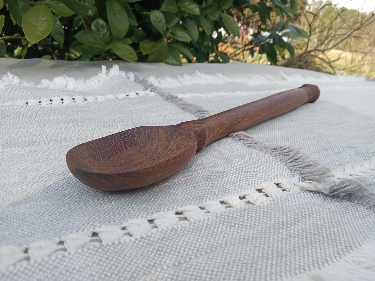 Handmade Walnut Wood Mixing Spoon: Chef Gift, Kitchen Decor