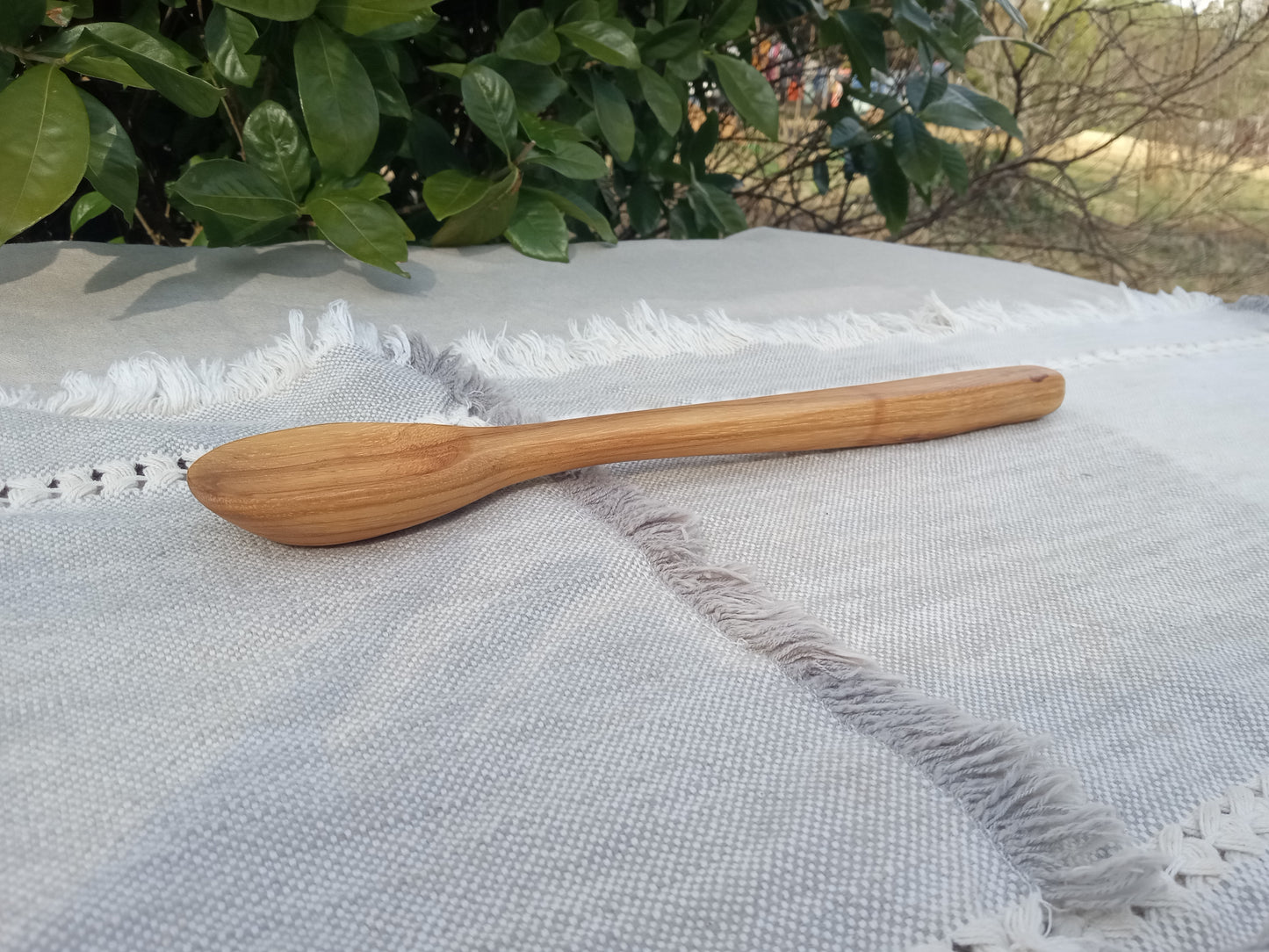 Handmade Wooden Spoon Carved from Pecan Wood - Wooden Mixing Spoon - Unique Wood Gifts for the Chef