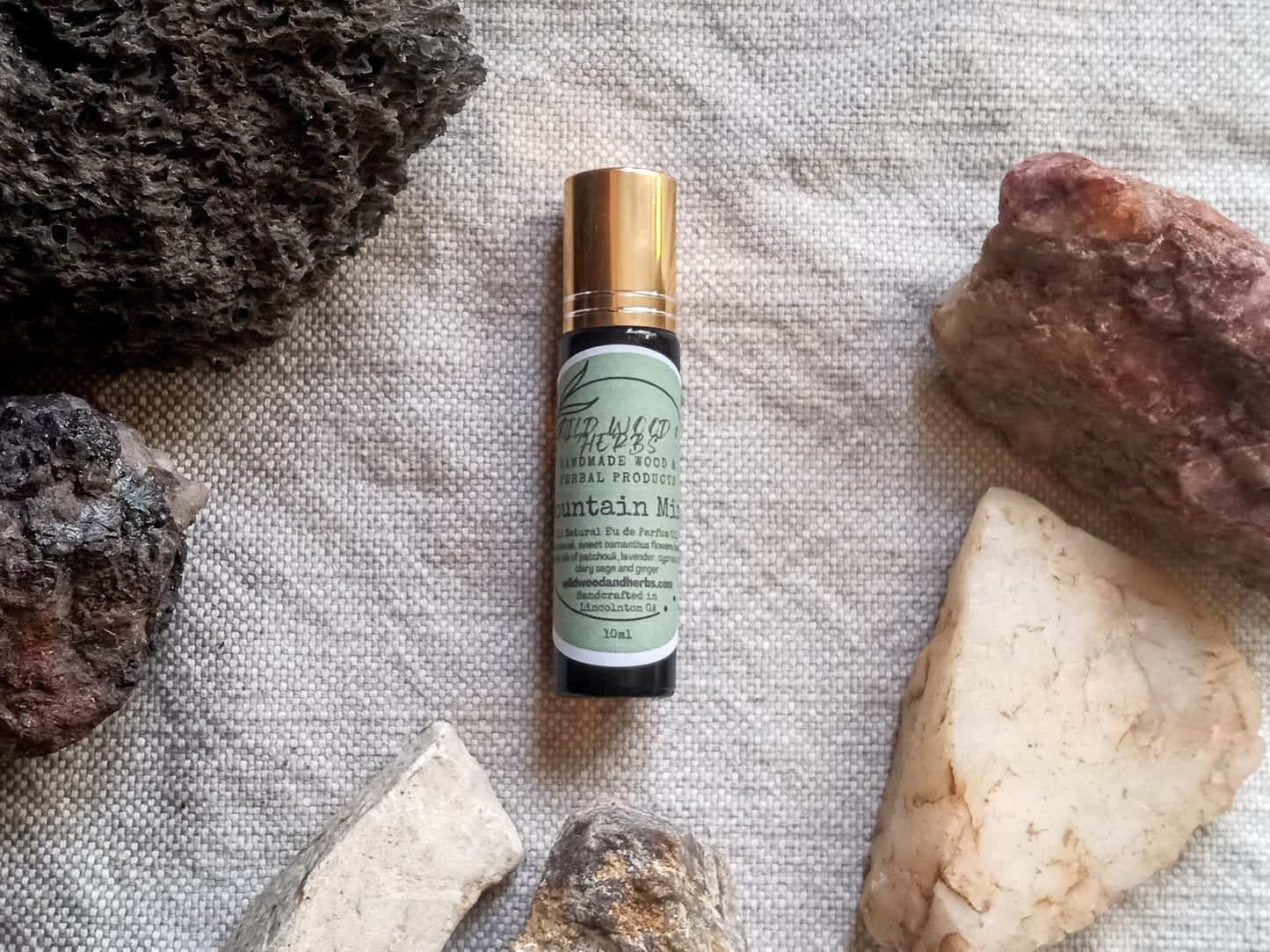 Mountain Mist Cologne Roller for Men with Tea Tree Oil, Patchouli, Cypress & Ginger Essential Oil - Fresh Scented Beard Oil