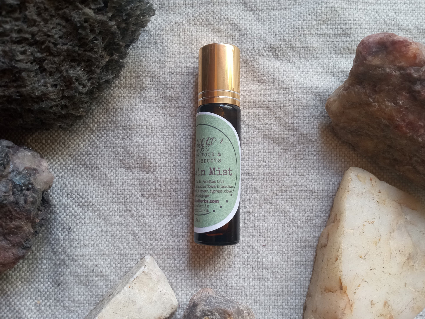 Mountain Mist Cologne Roller for Men with Tea Tree Oil, Patchouli, Cypress & Ginger Essential Oil - Fresh Scented Beard Oil