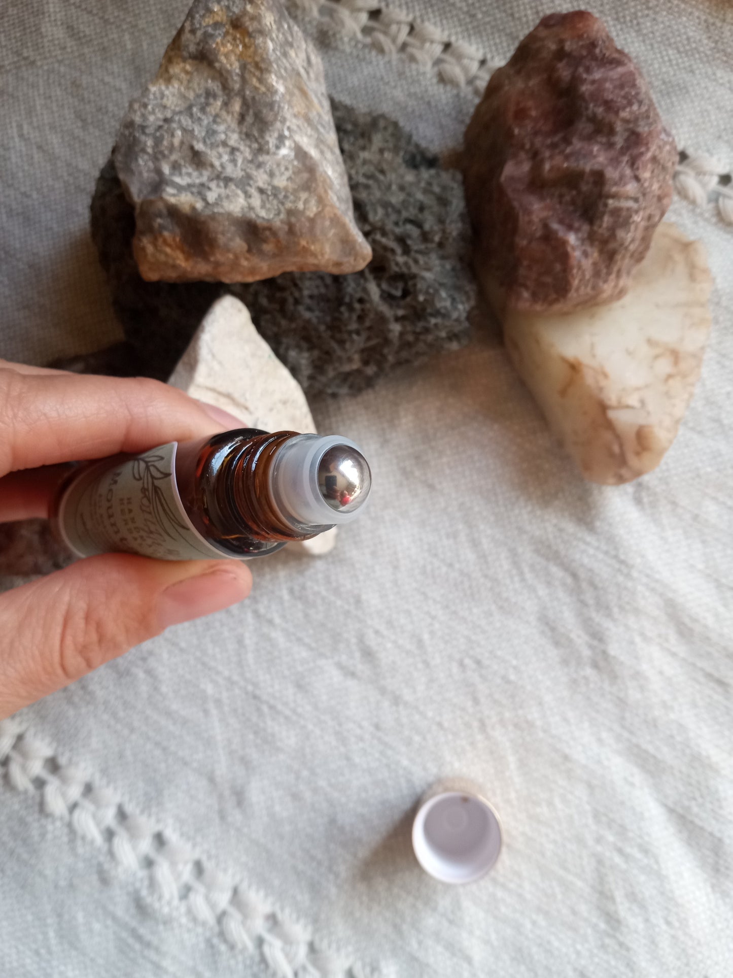 Mountain Mist Cologne Roller for Men with Tea Tree Oil, Patchouli, Cypress & Ginger Essential Oil - Fresh Scented Beard Oil