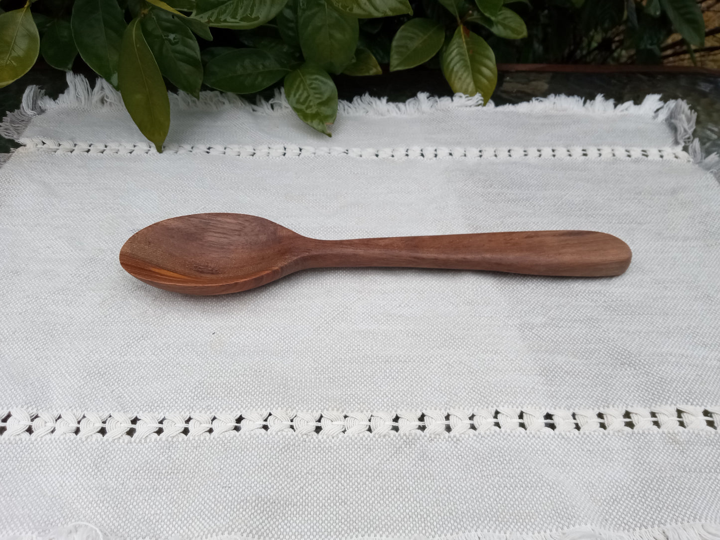 Handmade Wooden Spoon Carved from Pecan Wood with a Stout Handle Ideal for Serving & Mixing - Unique Wood Gift for the Cook
