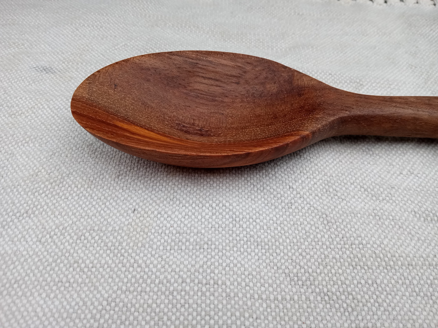 Handmade Wooden Spoon Carved from Pecan Wood with a Stout Handle Ideal for Serving & Mixing - Unique Wood Gift for the Cook