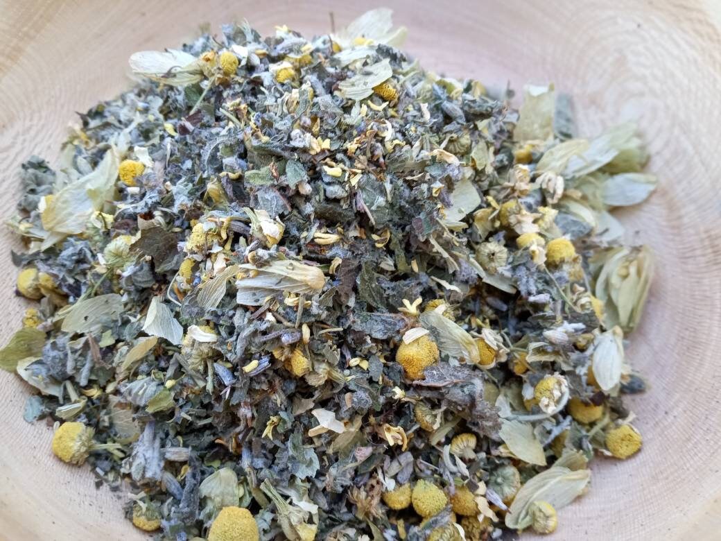 Be Calm Organic Herbal Tea for Sleep - Chamomile Lavender Tea with Hops & Catnip Herb - Bedtime Tea - Relaxing Herbal Tea with Apple Mint