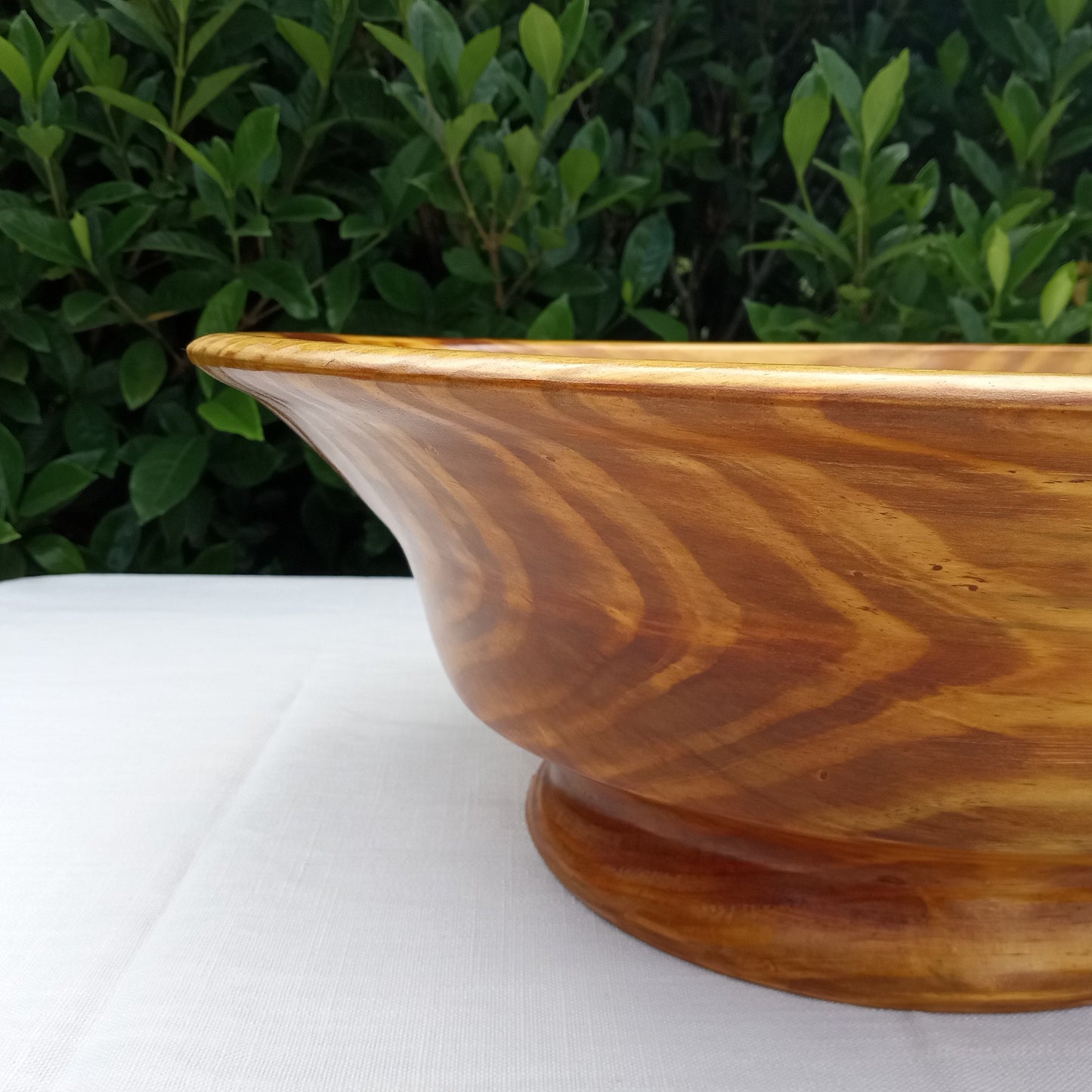 Colorful Wood Decor Bowl - Pine Pedestal Bowl - Turned Wood Bowls - Elegant Table Art - Artistic Home Accents - Handmade Wooden Bowl
