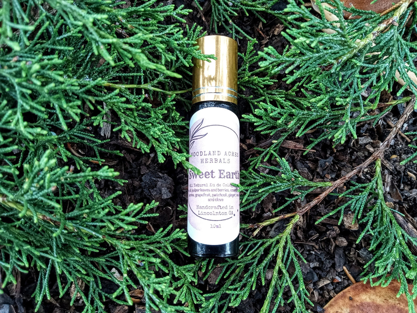 Sweet Earth Patchouli Essential Oil Cologne Roll-On with Juniper Berries & Grapefruit - Natural Fragrance Roller - Plant Based Perfume