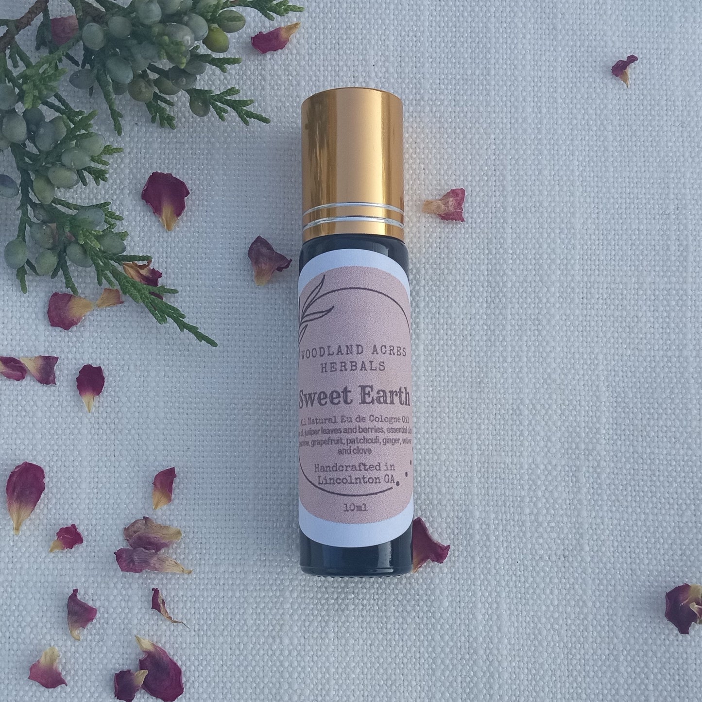 Sweet Earth Patchouli Essential Oil Cologne Roll-On with Juniper Berries & Grapefruit - Natural Fragrance Roller - Plant Based Perfume