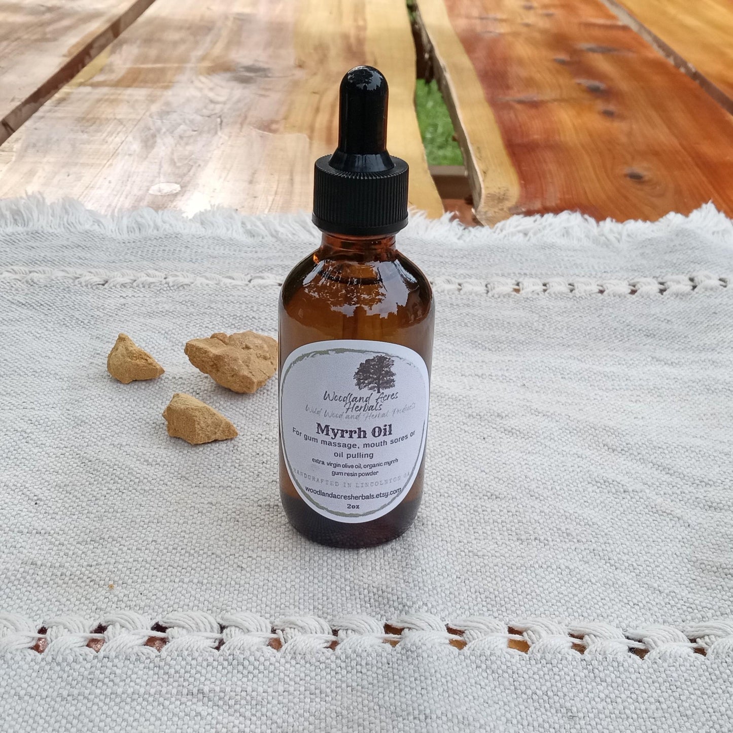 Myrrh Infused Olive Oil: Natural Oral Health - 2oz