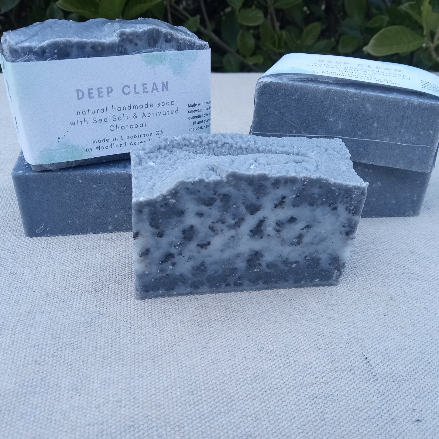 Charcoal & Sea Salt Soap: Tallow, Coconut Oil Bars, Handmade