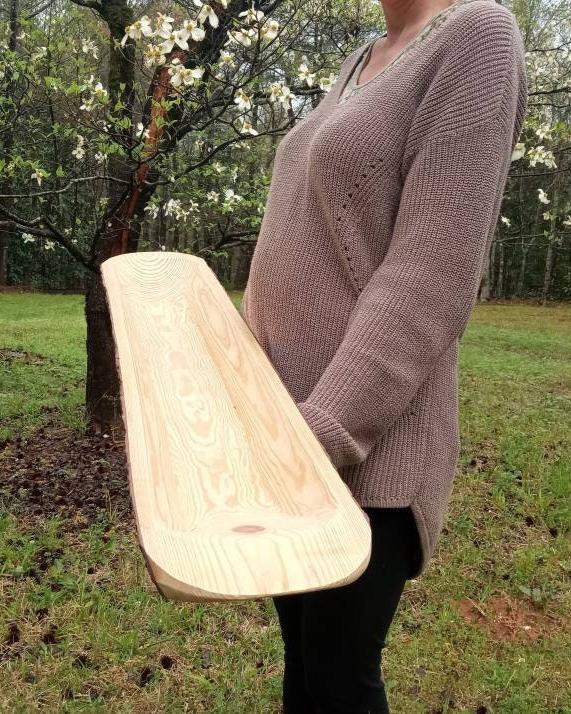 Handmade Wooden Trough: Rustic Farmhouse Centerpiece (48")