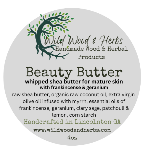 Whipped Shea Butter Infused with Frankincense & Myrrh and Enhanced with Essential Oils for Luxurious Natural Skincare - Herbal Beauty Gifts