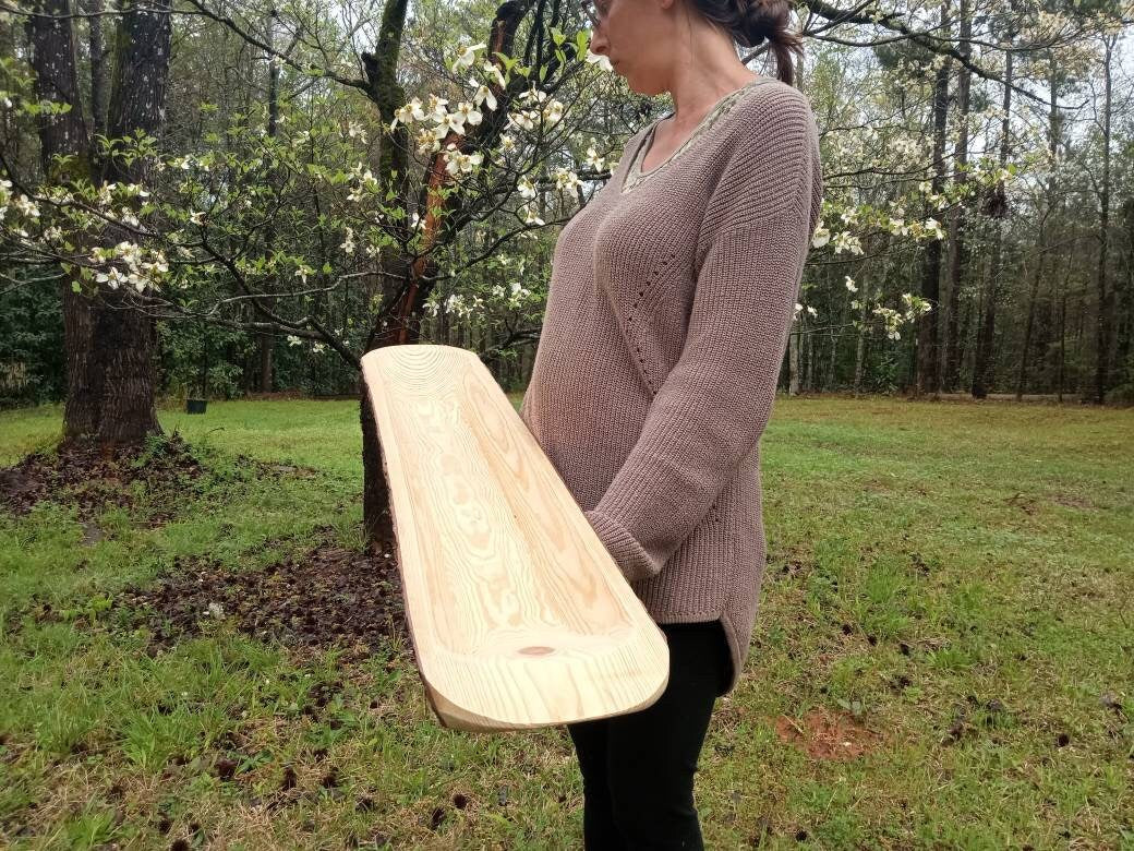 Handmade Wooden Trough: Rustic Farmhouse Centerpiece (48")