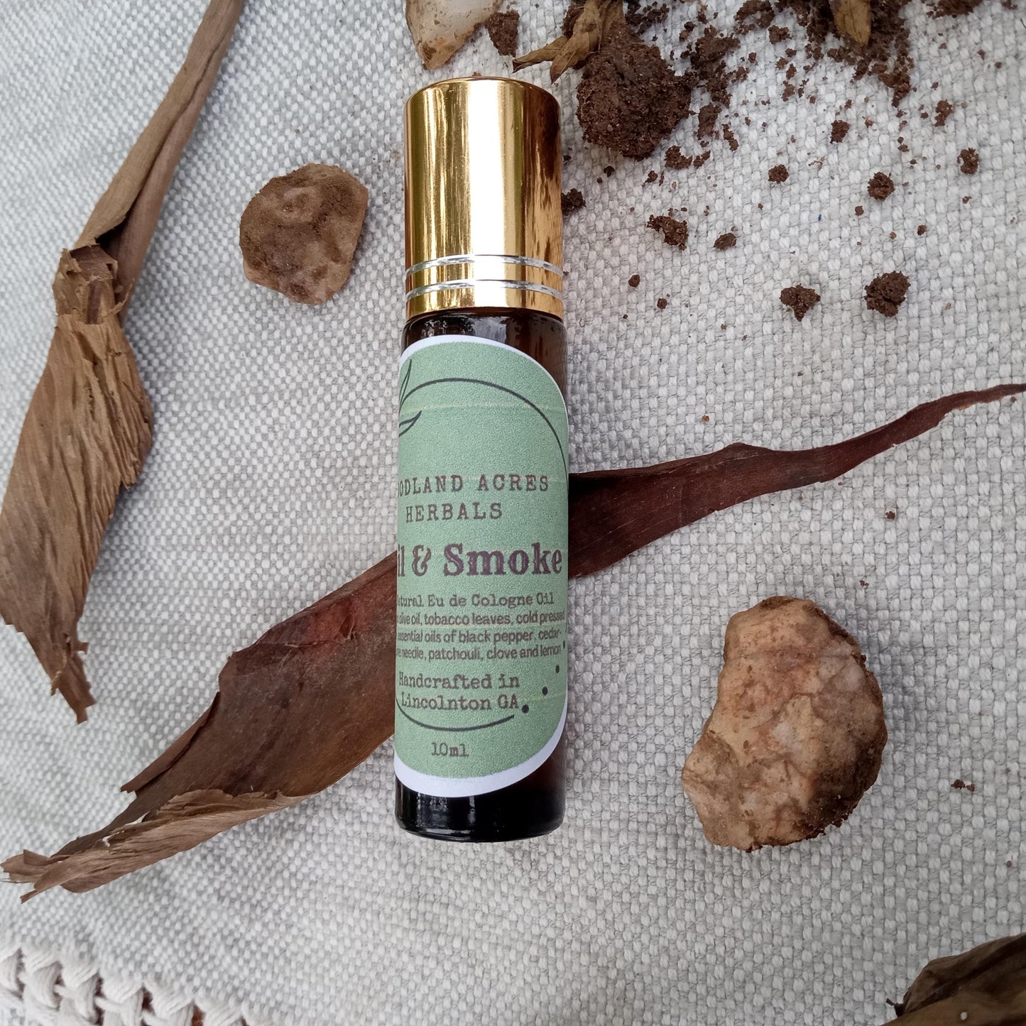 Soil & Smoke Essential Oil Cologne Roll-On for Men with Tobacco, Patchouli, and Cedarwood - Natural Fragrance Roller - Birthday Gift for Him