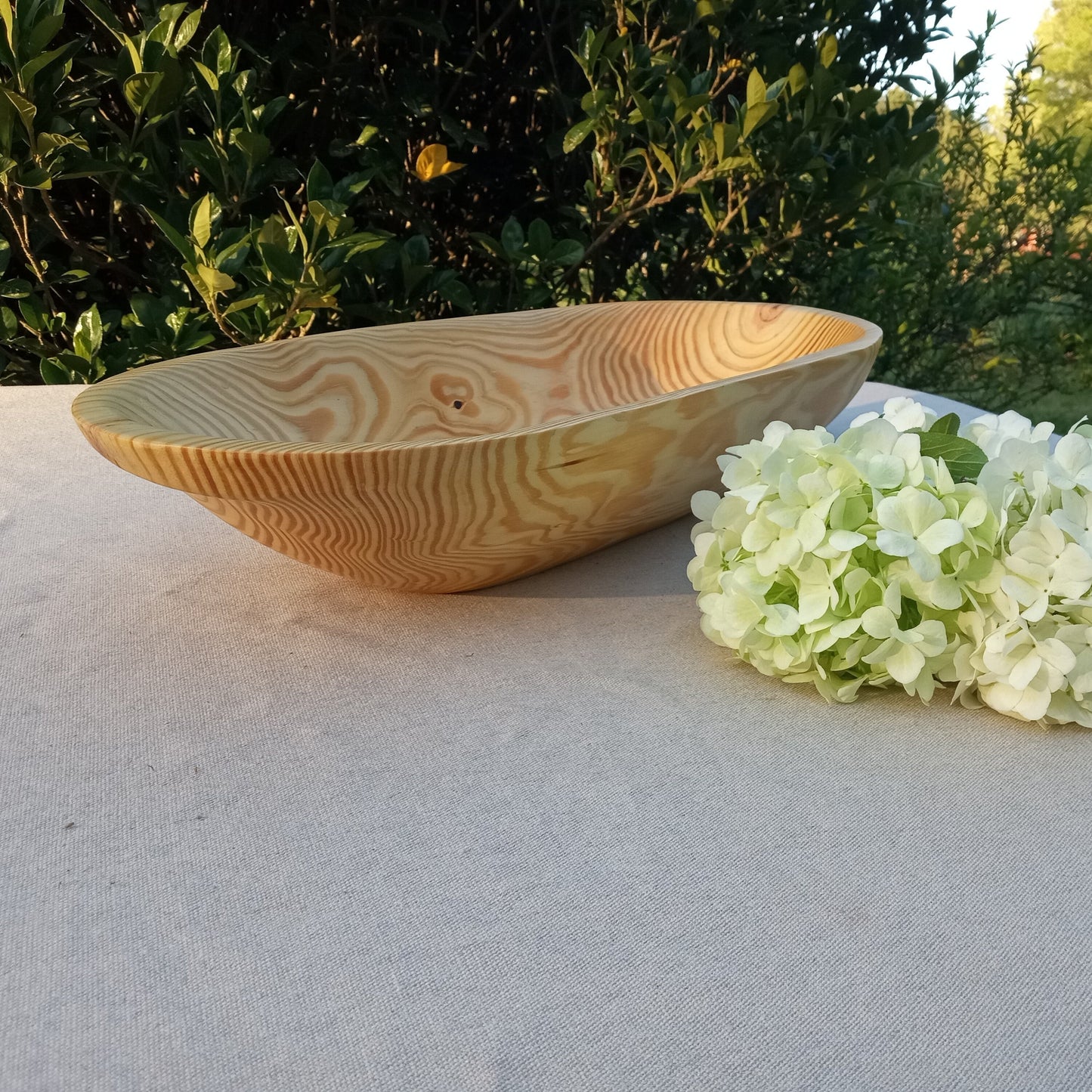 20" Wooden Trencher: Pine Wood Centerpiece, Handmade