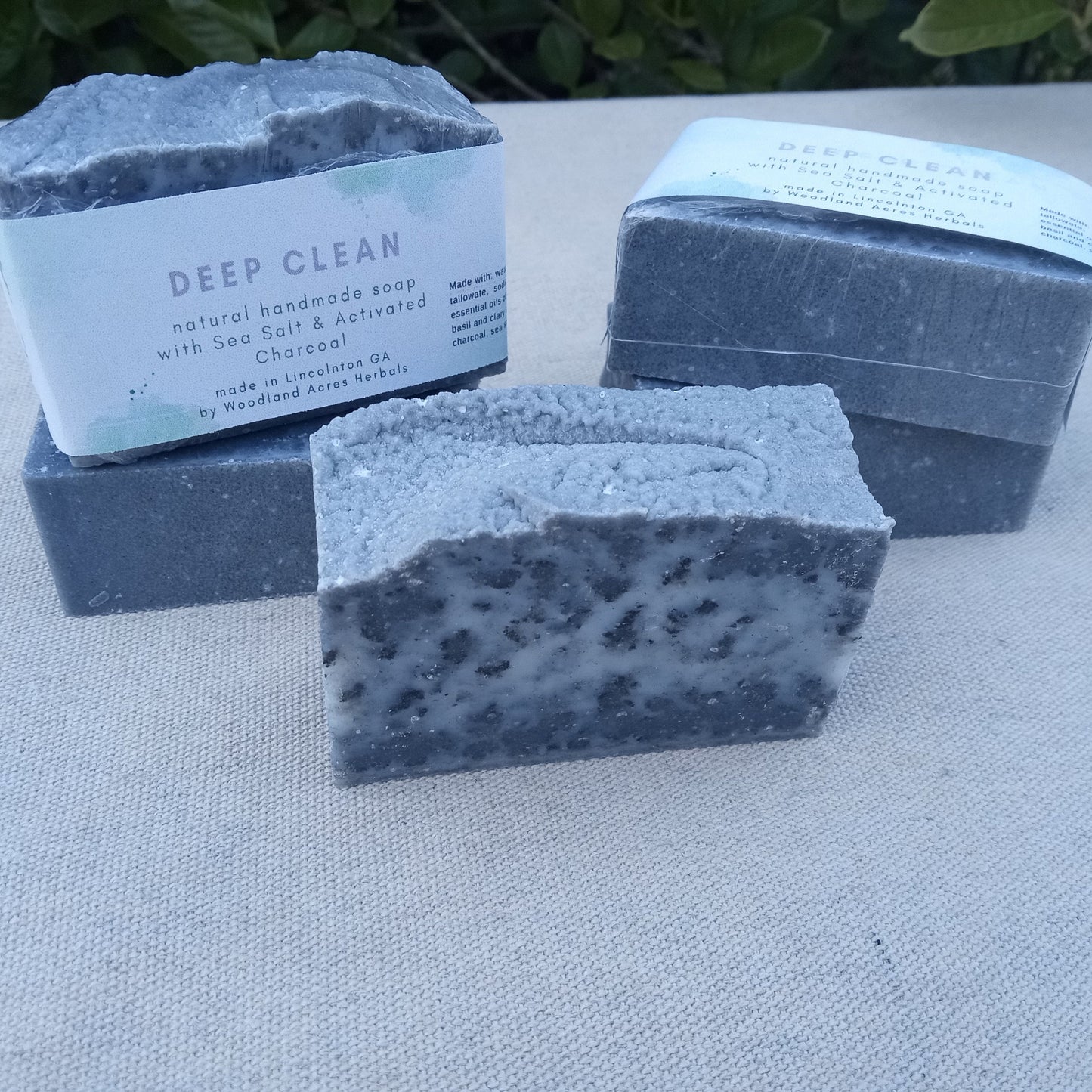 Charcoal & Sea Salt Soap: Tallow, Coconut Oil Bars, Handmade