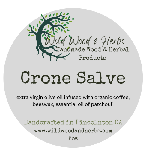 Crone Salve with Coffee & Patchouli - Caffeine Infused Wrinkle Salve - Coffee Ointment Promotes Graceful Aging - Chemical-Free Face Cream