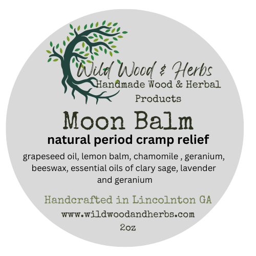 Period Cramp Relief Rub with Clary Sage & Geranium - Period Salve with Lavender - Herbal Gifts for Daughter - Moon Balm