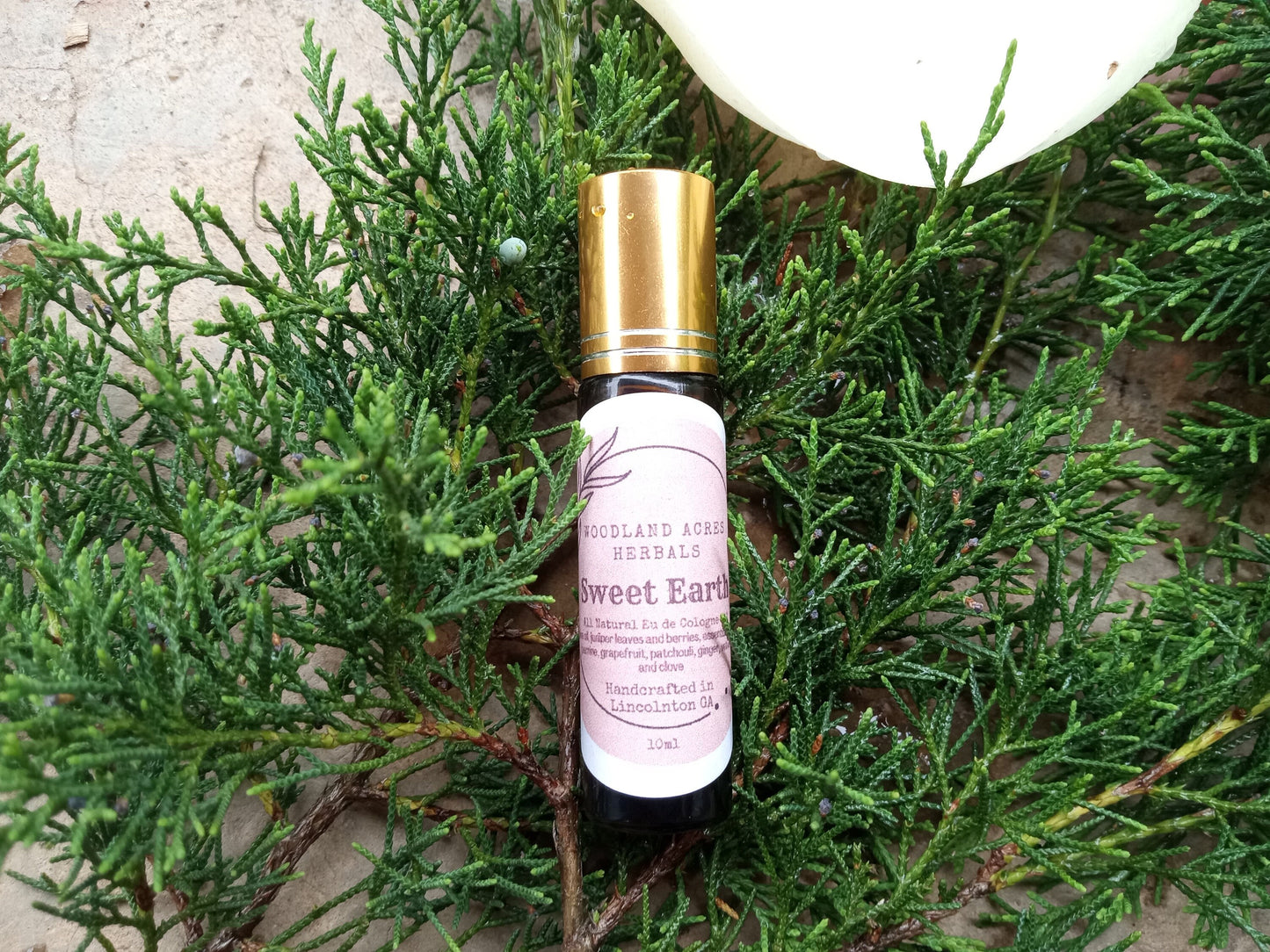 Sweet Earth Patchouli Essential Oil Cologne Roll-On with Juniper Berries & Grapefruit - Natural Fragrance Roller - Plant Based Perfume