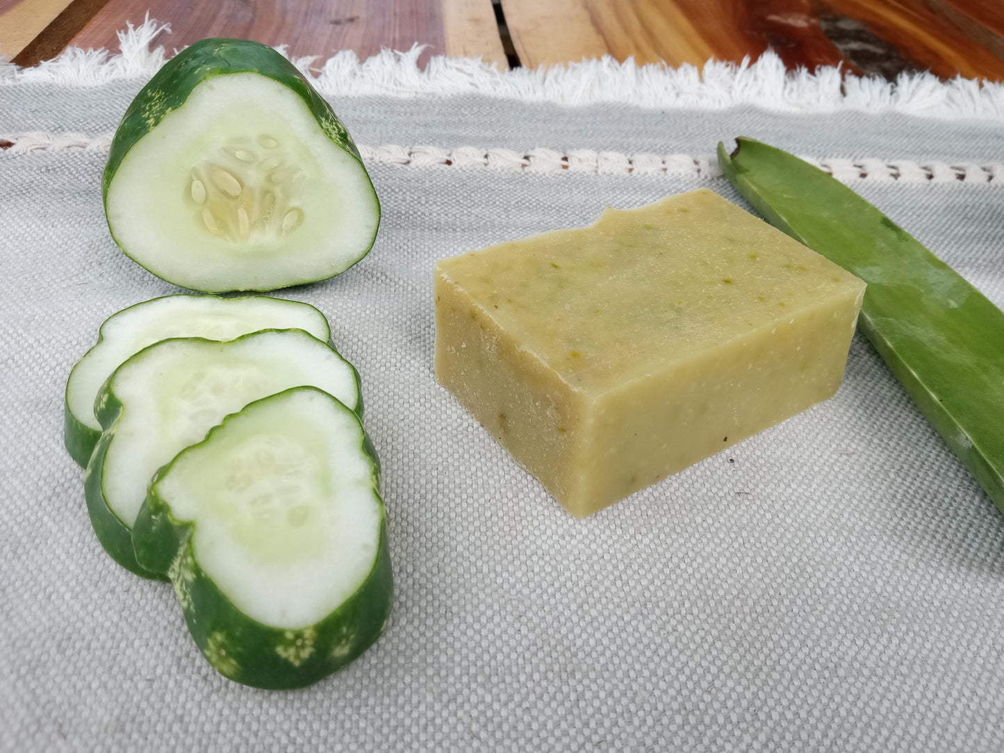 Cucumber & Aloe Soap: Tea Tree and Shea, Handmade Bars