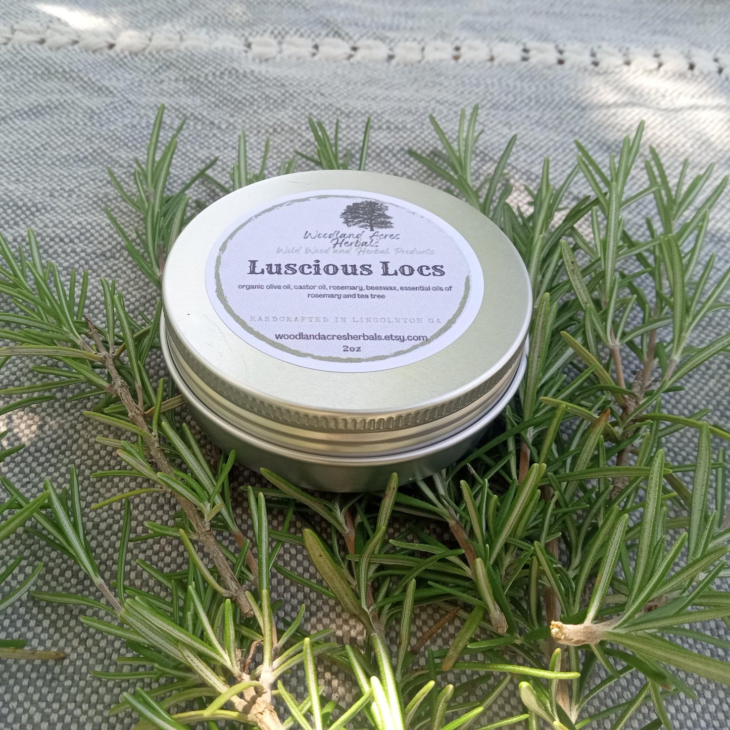 Luscious Locs Extra Moisturizing Leave-In Conditioner with Rosemary & Castor Oil for Dry Curly Hair - Herbal Hair and Beard Balm - Natural Haircare