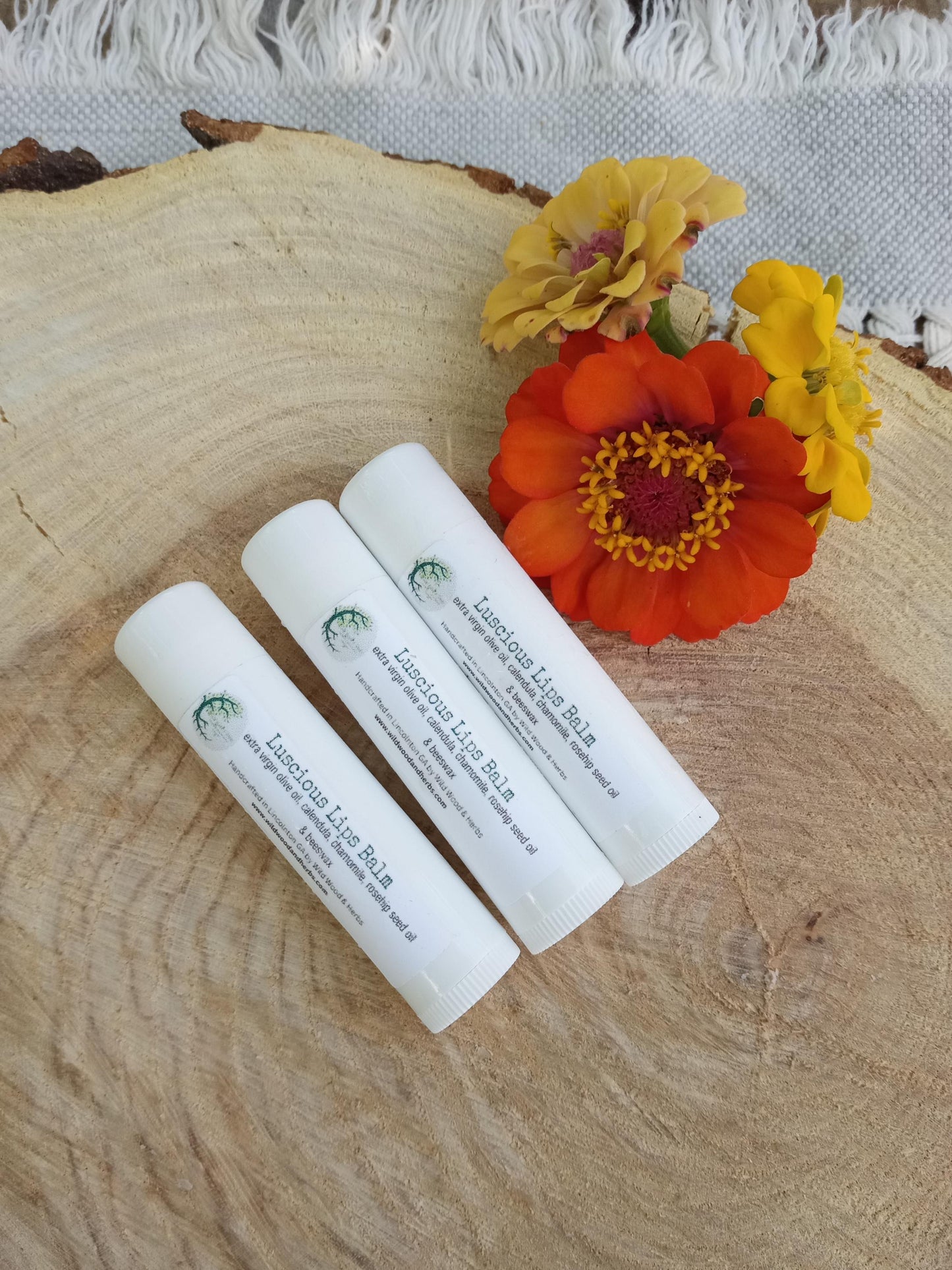 Calendula Chamomile Lip Balm: Natural Beeswax & Rosehip Seed Oil